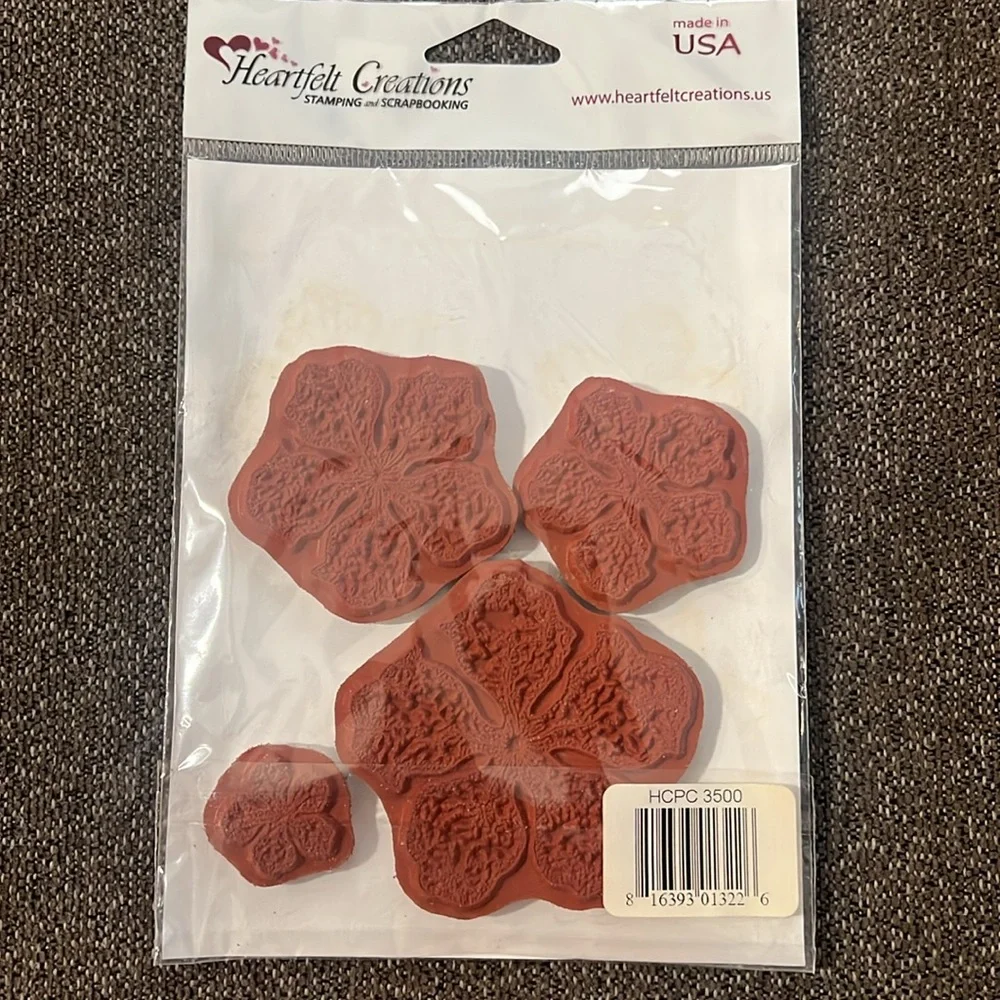 Heartfelt Creations open Vintage Floret Dies and Matching Stamp Set NWT Retired